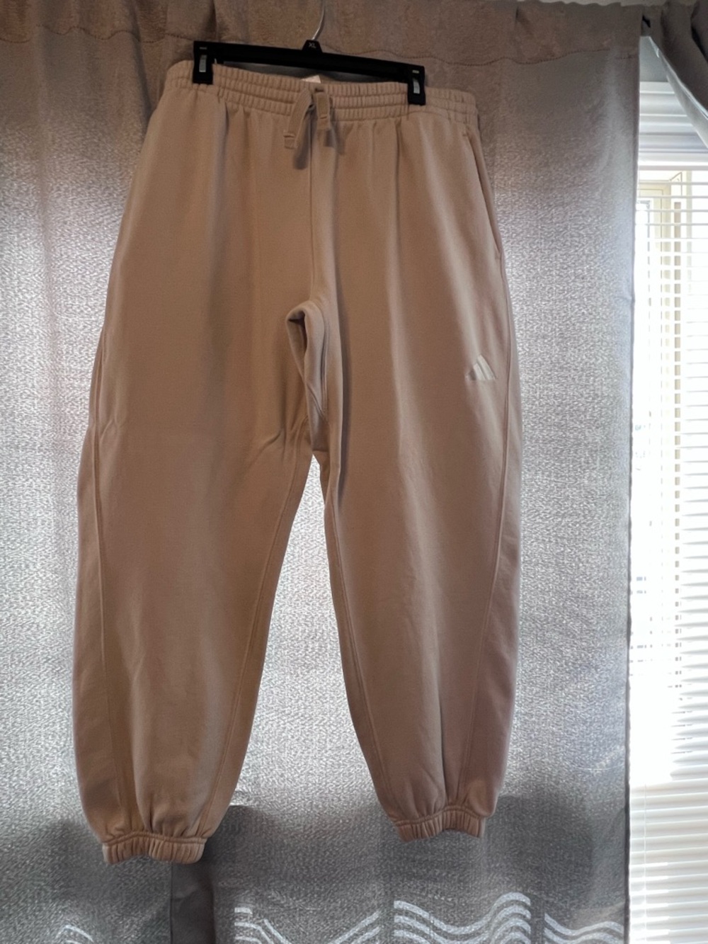 adidas Men’s off white/cream color Drawstring Joggers